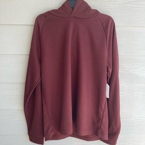 NWT Men's Stylus Roanoke Red Fleece Hoodie Large Burgundy